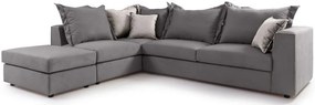 Ъглов диван Broadway-Сив-Ляв