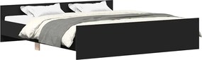 3203762 vidaXL Рамка за легло без матрак, черна, 160x200 см