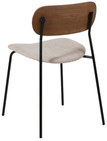 Кафяви и кремави трапезни столове в комплект от 4 броя Moe - Ixia