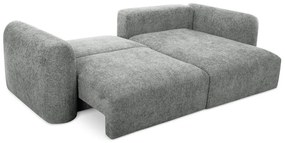 Сив шенилов разтегателен ъглов диван с място за съхранение (десен ъгъл) Mele – Makamii