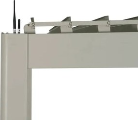 Електрическа пергола Hesperide Evora, Алуминий, Цвят Глина, 4x3 m