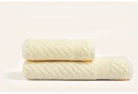 Жълта памучна кърпа и хавлия за баня в комплект от 2 броя - Foutastic