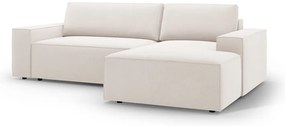 Бежов разтегателен ъглов диван (десен ъгъл) Jodie – Micadoni Home