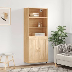 3189936 vidaXL Висок шкаф, дъб сонома, 69,5x34x180 см, инженерно дърво