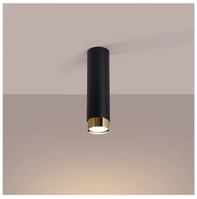 Осветително тяло за таван в черен и златист цвят Crown – Sollux