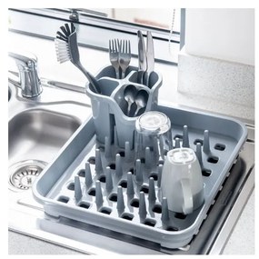 Сив отцедник за прибори от рециклирана пластмаса Eco Range - Addis