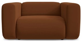 Оранжево/кафяво кадифено кресло Ekahi – Makamii