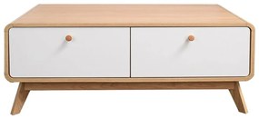 Бяла/естествена маса за телевизор от декор от дъб 100x40 cm Caitlin – Støraa