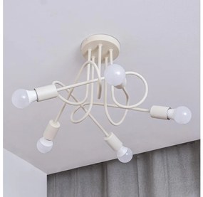 Плафониера OXFORD 5xE27/15W/230V кремава