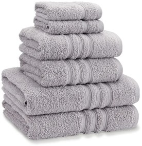 Светлосиви памучни хавлии и кърпи за баня в комплект от 6 бр. от тери Zero Twist – Catherine Lansfield