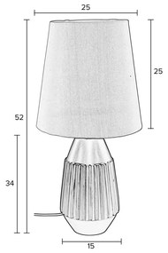 Бежова настолна лампа Aysa - White Label