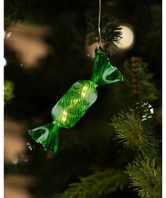Зелена висяща коледна светлинна украса ø 1,5 cm Hannah – Sirius