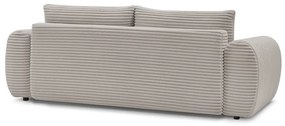 Светлосиво-бежов разтегателен диван от рипсено кадифе 257 cm Lucien – Bobochic Paris
