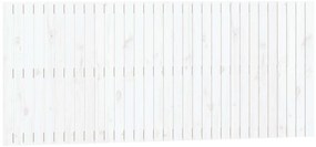 824879 vidaXL Стенна табла за спалня, бяла, 204x3x90 см, борово дърво масив