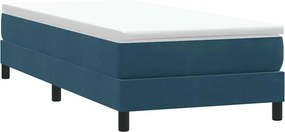 3315817 vidaXL Box Spring легло без матрак Тъмно синьо 100x210 cm кадифе