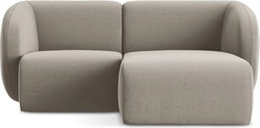 Светлокафяв кадифен ъглов диван (десен ъгъл) Lani – Makamii