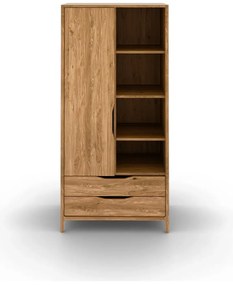 Гардероб от масивен дъб естествен 90x188 cm Twig – The Beds