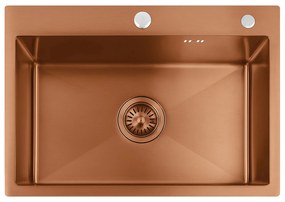 Стоманена мивка Liam BRUSH COPPER