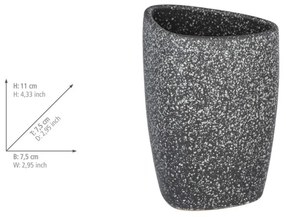 Сива керамична чаша за четки за зъби Pion - Wenko