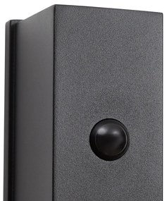 Стенна лампа черна 4-степенен сензор магнитна вкл. LED акумулаторна - Baleno