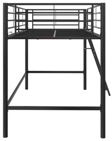 Черно повдигнато детско легло 90x200 cm Jodie – Støraa