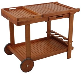 Градинска маса за сервиране от масивен евкалипт 60x100 cm Hayward – Garden Pleasure