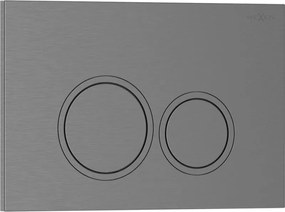 Mexen Tex 01 бутон за промиване, четкан сив графит - 6101-12