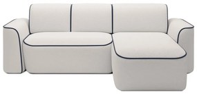 Син кремав ъглов диван от букле (десен ъгъл) Ume – ELTAP