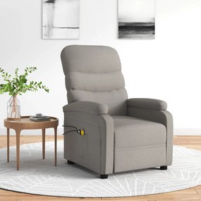 3073702 vidaXL Електрически масажен стол, таупе, текстил