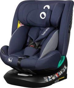Lionelo - Въртящо се автокресло с база BASTIAAN ONE i-Size 40-150 см тъмносин