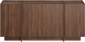 Скрин от декор от орех с отвор за кабели в тъмно естествен цвят 180x80x45 cm Dorma – Kalune Design