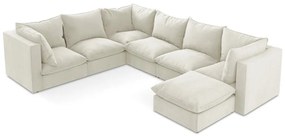 Бежов ъглов диван (ляв ъгъл/U форма) Manao – Makamii