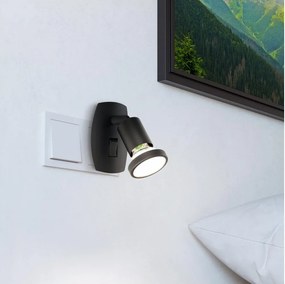 Eglo 300911 - LED осветително тяло за контакт PARRINI 1xGU10/4,5W/230V черно