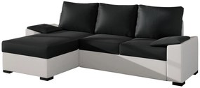 Ъгъл диван Lenon-Black - White