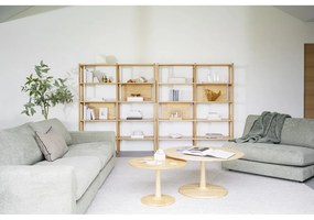 Кръгла масичка за кафе от декор от дъб в естествен цвят 90x90 cm Hobart – Rowico