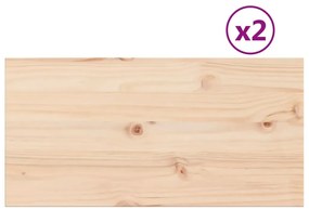 847414 vidaXL Плотове за маси, 2 бр, 80x40x1,7 см, правоъгълни, бор масив