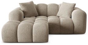 Светлокафяв шенилов ъглов диван (ляв ъгъл) Treno – Cosmopolitan Design