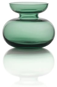 Зелена стъклена ръчно изработена ваза (височина 9 cm) Inu – Zone