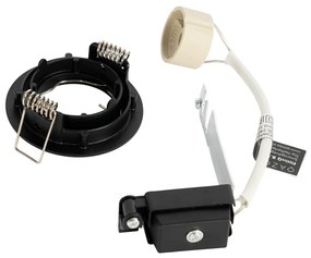 Комплект от 12 вградени прожектора черни GU10 35 mm - Edu