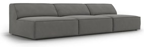 Сив кадифен диван 240 cm Jodie – Micadoni Home