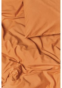 Оранжев чаршаф за двойно легло от измит памук, 160 x 220 cm - Bonami Selection