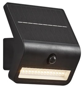 Външна стенна лампа черна с LED IP54 със соларен сензор за движение - Floody