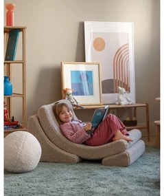 Светлокафяв детски стол от букле Moon – Wigiwama