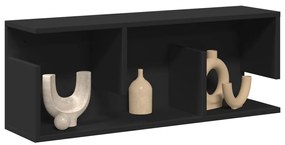 854833 vidaXL Стенен шкаф, 80x20x30 см, черен, инженерно дърво