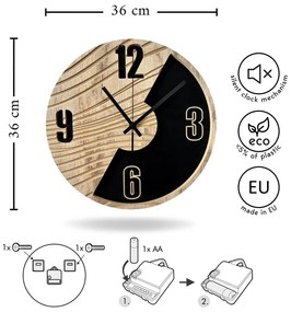 Стенен часовник ø 36 cm Ryan – Styler
