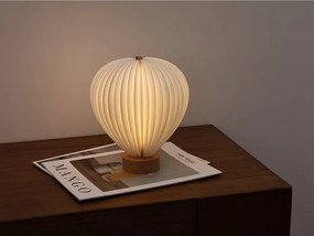 Бяла LED затъмняваща се настолна лампа с хартиен абажур (височина 20 cm) Aeris – Gingko