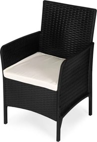 Комплект от 2 градински стола с възглавница - ратанови столове за балкон и тераса