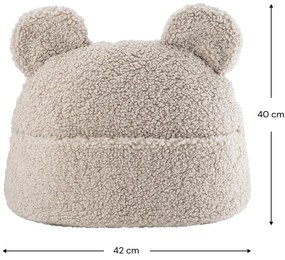 Светлокафява детска възглавница за диван от букле Teddy Pouch – Wigiwama