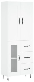 3199969 vidaXL Висок шкаф, бял, 69,5x34x180 см, инженерно дърво