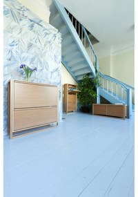 Накланяща се стойка за обувки от декор от дъб естествена NewEst – Woodman